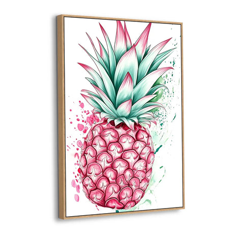 Vibrant Pineapple Splash Canvas Wall Art