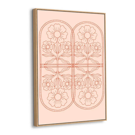 Vintage Floral Arch Canvas Wall Art