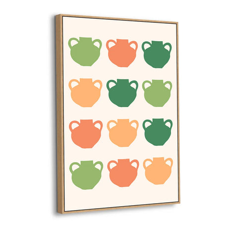 Vintage Pottery Pattern Canvas Wall Art