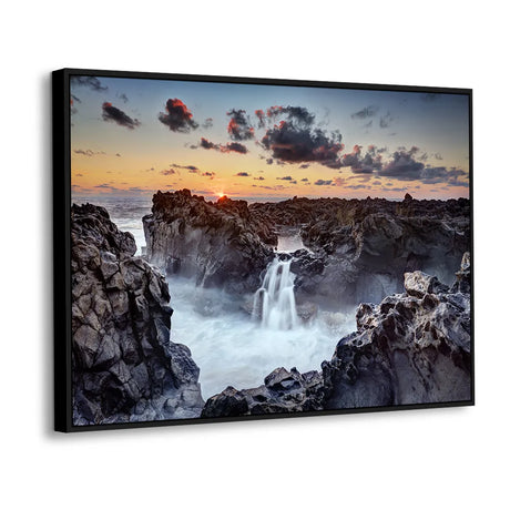 Volcanic Shores Sunset Canvas Wall Art