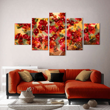 Floral Symphony Canvas Wall Art