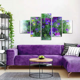 Enchanted Violet Blooms Canvas Wall Art