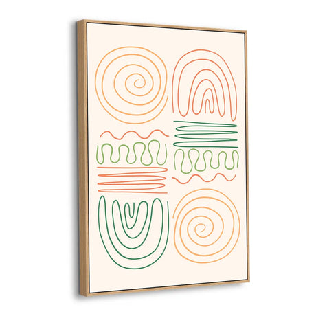 Whimsical Linework Canvas Wall Art