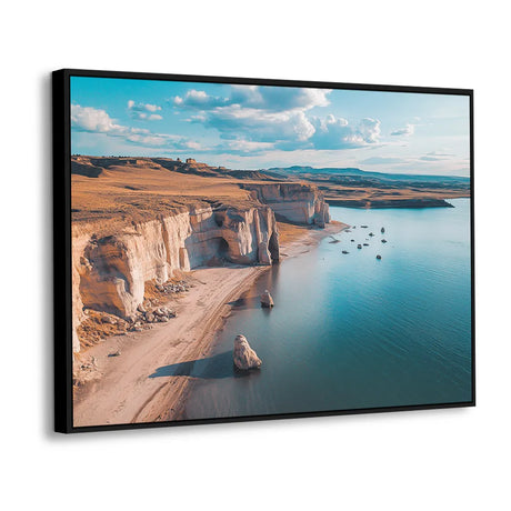 Whispers of the Coastal Stone Canvas Wall Art