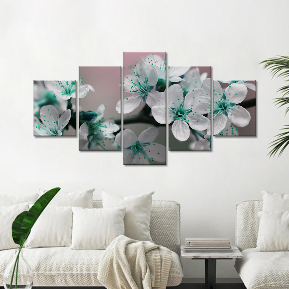 White Cherry Blossom Canvas Wall Art