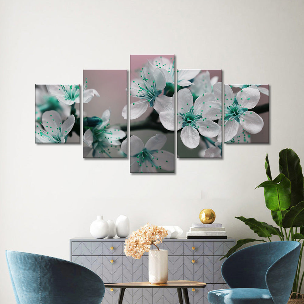 White Cherry Blossom Canvas Wall Art