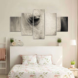 White Horse Eye Canvas Wall Art