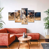 Wild Horses Running Canvas Wall Art