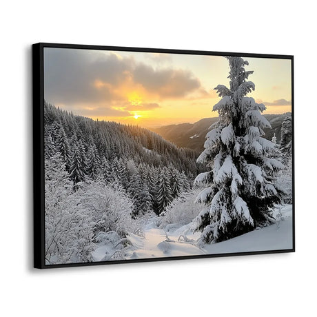 Winter Wonderland Sunrise Canvas Wall Art