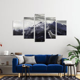 Majestic Wolf and Mountain Canvas Wall Art