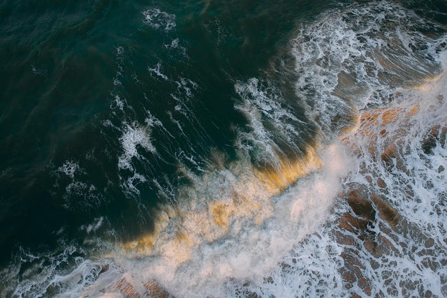 Aerial Ocean Surge Canvas Wall Art