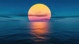 Sunset Over Ocean Canvas Wall Art
