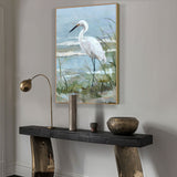 Tranquil Heron by the Water Canvas Wall Art