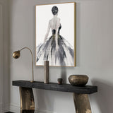 Elegant Silhouette: Ballerina in Motion Canvas Wall Art